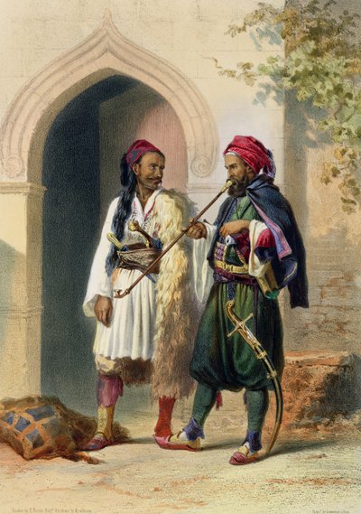 Soldats Arnaout et Osmanli à Alexandrie, illustration de 